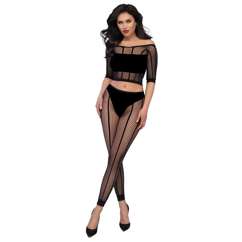 Ensemble sans couture haut et legging noir — CHILIROSE SETS