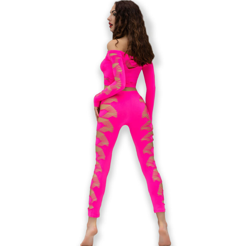 Ensemble sans couture haut et legging fuchsia — CHILIROSE SETS