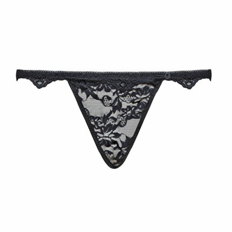 Black Lace Lingerie Set — Bra, Briefs & Suspender Belt — LIVCO CORSETTI SETS