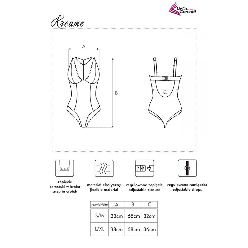 Body de tule preto com bolinhas e renda — LIVCO CORSETTI BODIES