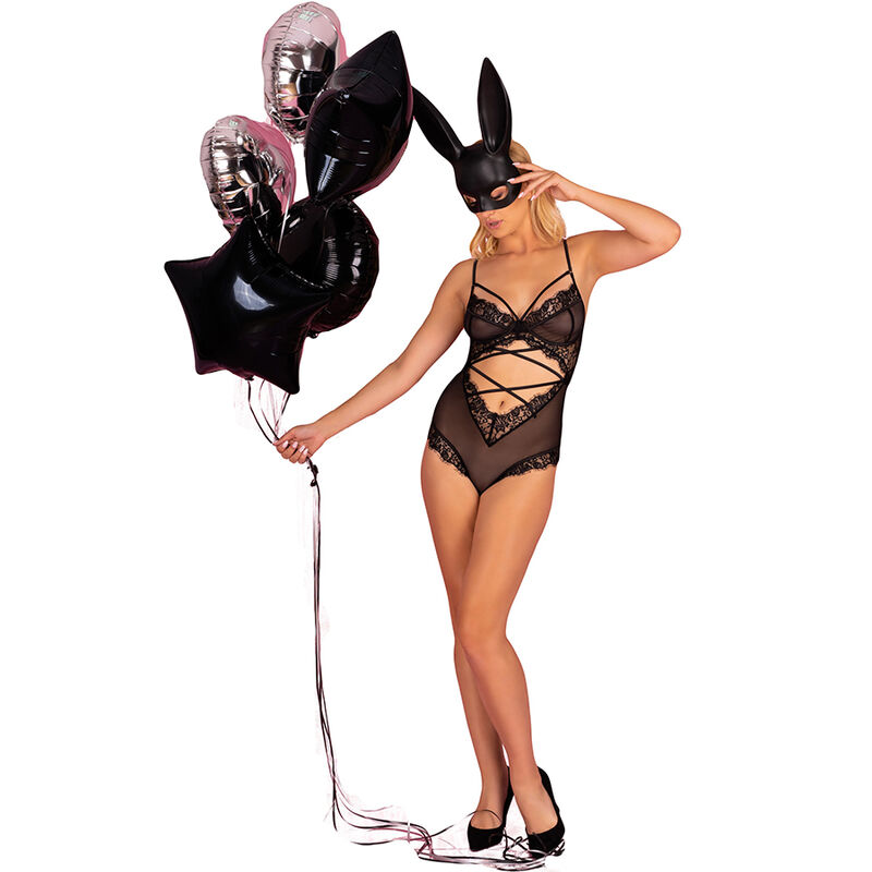 Body en tulle et dentelle noir Kylssiam — LIVCO CORSETTI BODIES