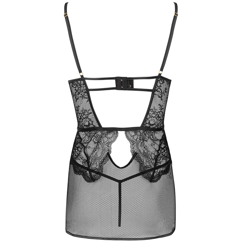Ensemble nuisette et string en dentelle noire — LIVCO CORSETTI SETS
