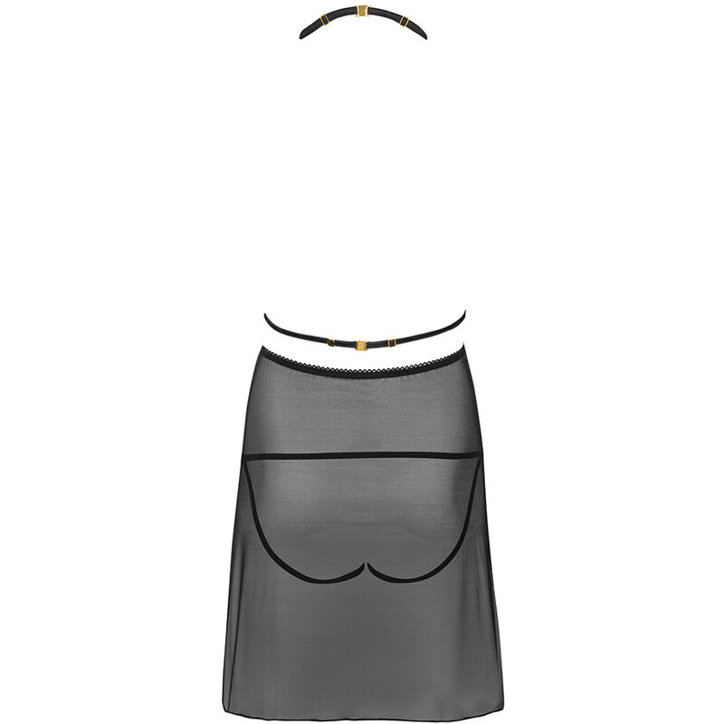 Ensemble chemise et string en dentelle noire — LIVCO CORSETTI SETS