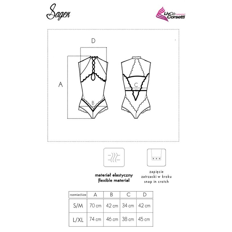 Body transparente em renda e malha preta — LIVCO CORSETTI BODIES