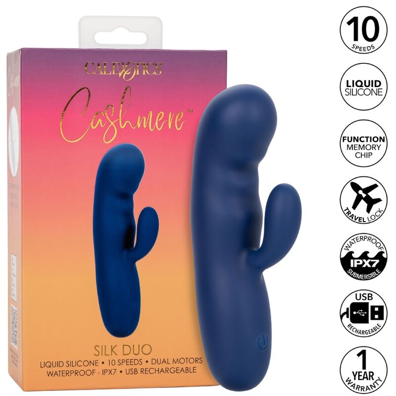 Masseur double moteur en silicone liquide — CALEXOTICS