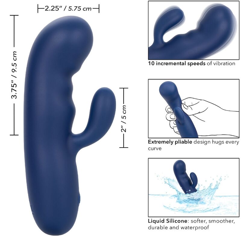 Masseur double moteur en silicone liquide — CALEXOTICS