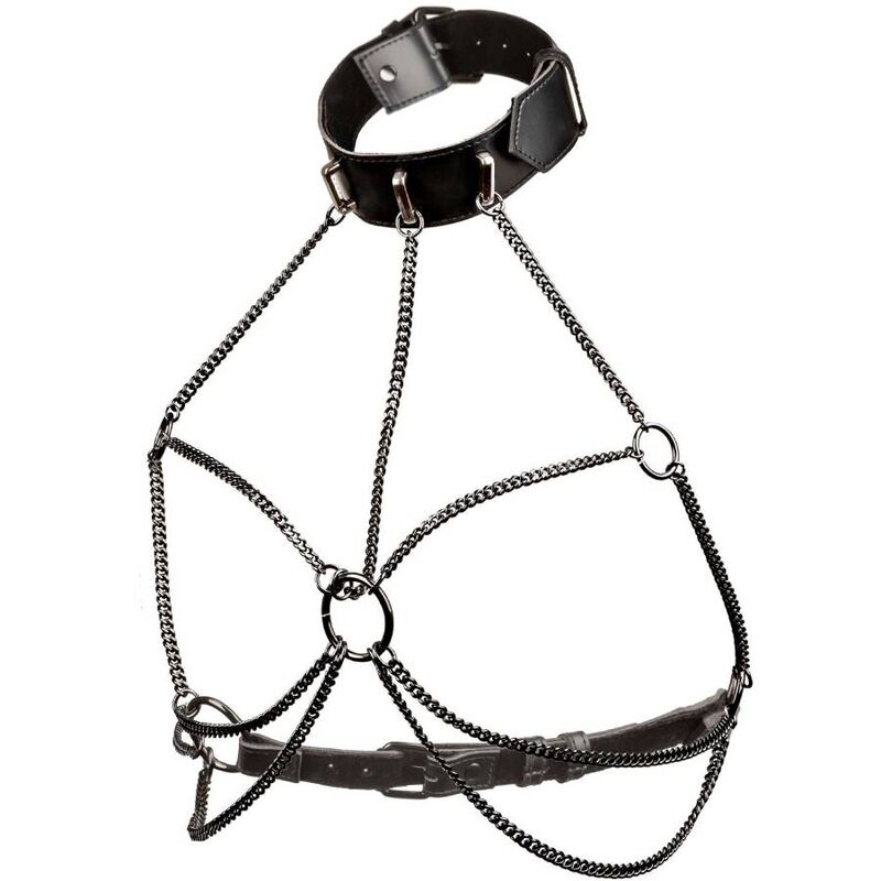 Harnais collier multi-chaînes taille plus — CALEXOTICS