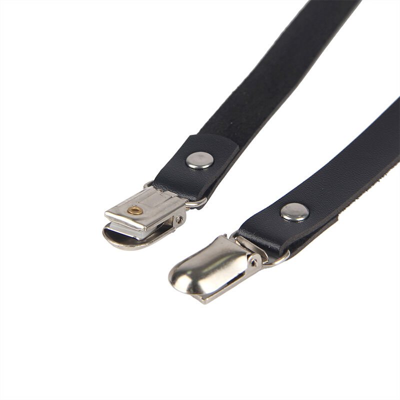 Harnais de jambe chaîné en cuir noir — SUBBLIME FETISH