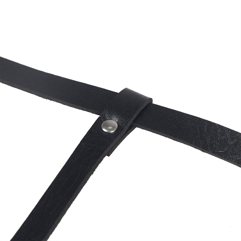 Harnais de corps en cuir noir taille unique — SUBBLIME FETISH