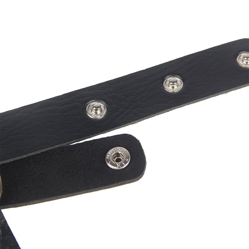 Harnais poitrine chaînes en cuir noir taille unique — SUBBLIME FETISH
