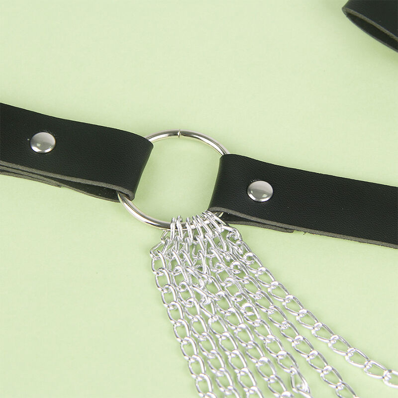 Chaîne ceinture cuir noire — SUBBLIME FETISH