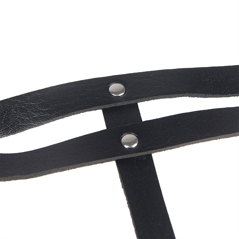 Ceinture chaîne en cuir noir — SUBBLIME FETISH