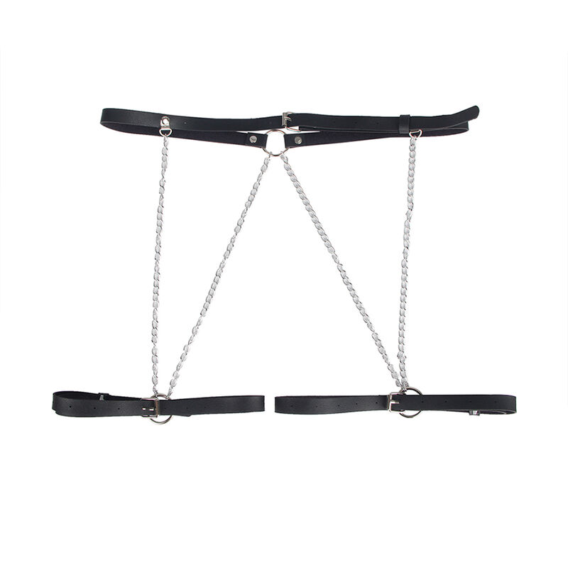Harnais ceinture en cuir noir taille unique — SUBBLIME FETISH