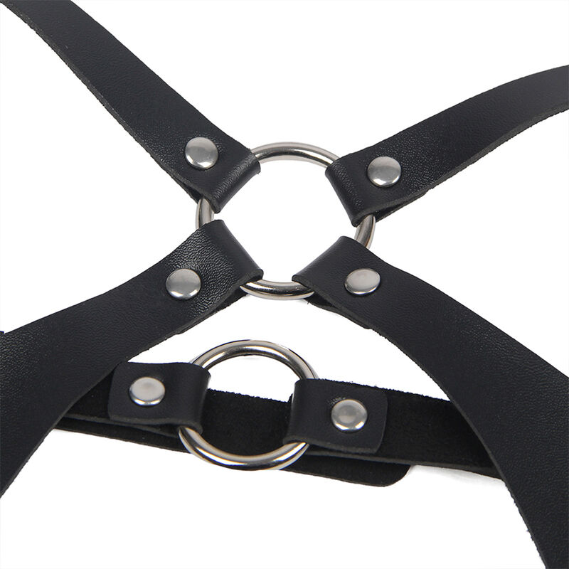 Harnais intégral en cuir noir à boucles — SUBBLIME FETISH