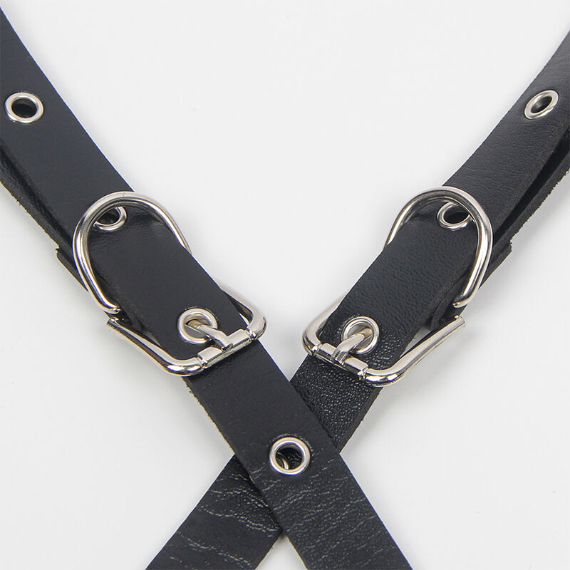 Harnais réglable en cuir avec chaînes — SUBBLIME FETISH