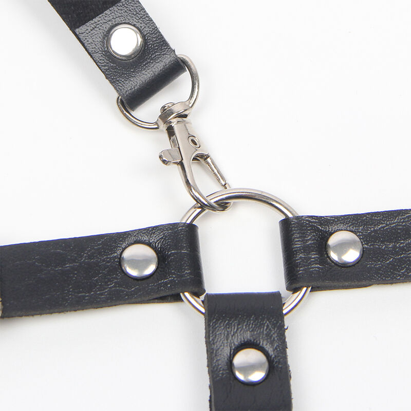 Harnais réglable en cuir avec chaînes — SUBBLIME FETISH