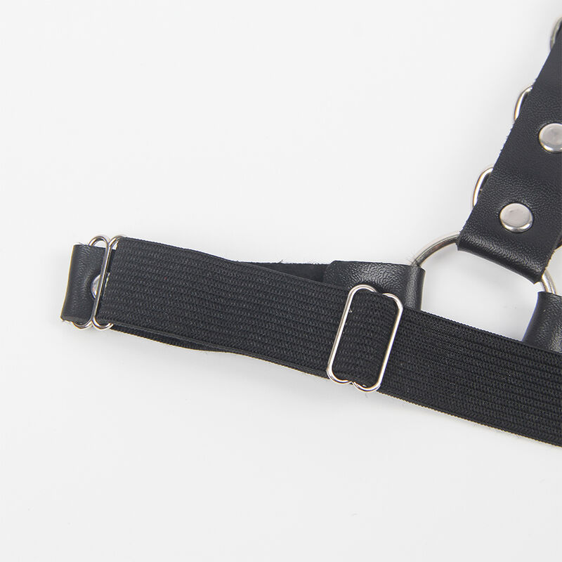 Harnais ceinture et jarretières en cuir avec détails chaîne et anneaux — SUBBLIME FETISH