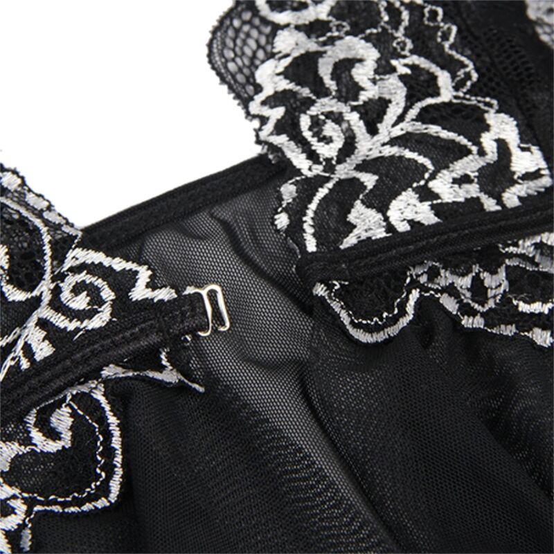 Babydoll em tule e renda assimétrico — SUBBLIME BABYDOLLS