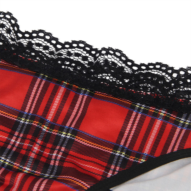 Ensemble lingerie étudiante sexy en damier — SUBBLIME COSTUMES