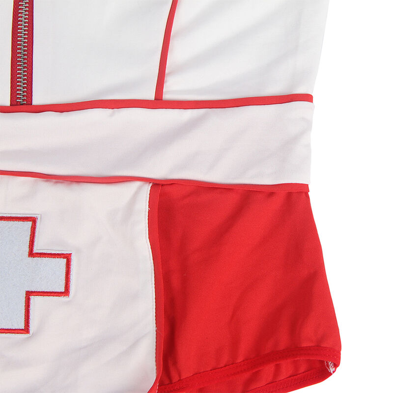 Costume d'infirmière sexy en body rouge et blanc — SUBBLIME COSTUMES
