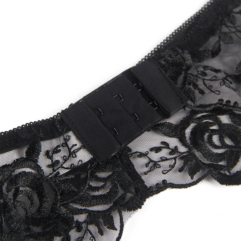 Ensemble lingerie 3 pièces imprimé floral noir — SUBBLIME SETS