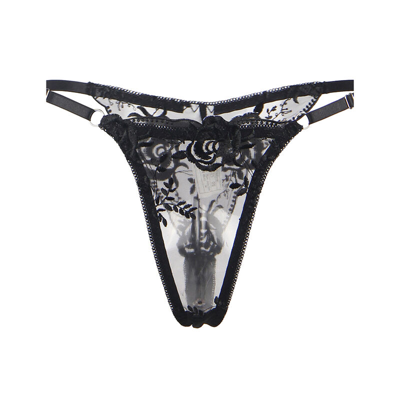 Ensemble lingerie 3 pièces imprimé floral noir — SUBBLIME SETS