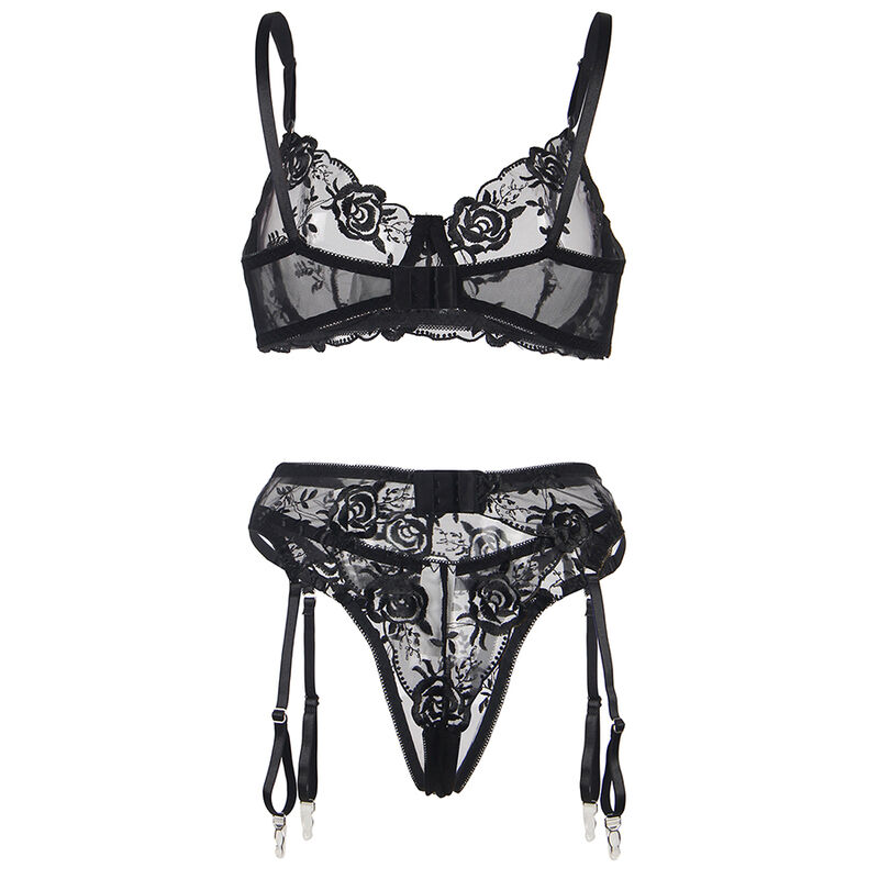 3-Piece Floral Print Black Set — SUBBLIME SETS