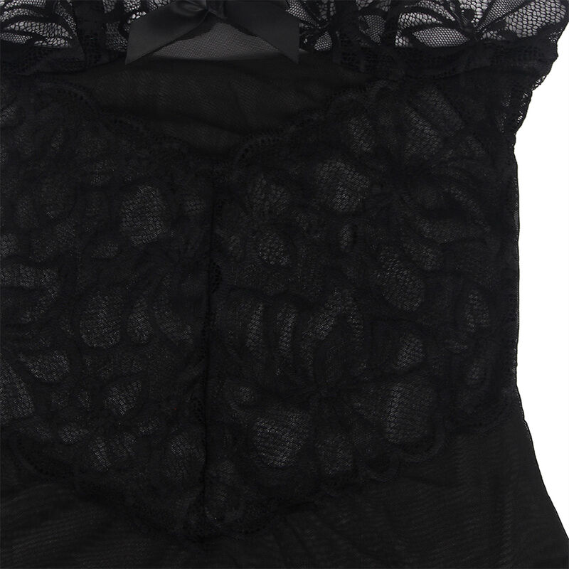 Transparente Spitzen-Babydoll mit floralem Druck und verstellbaren Trägern — SUBBLIME BABYDOLLS