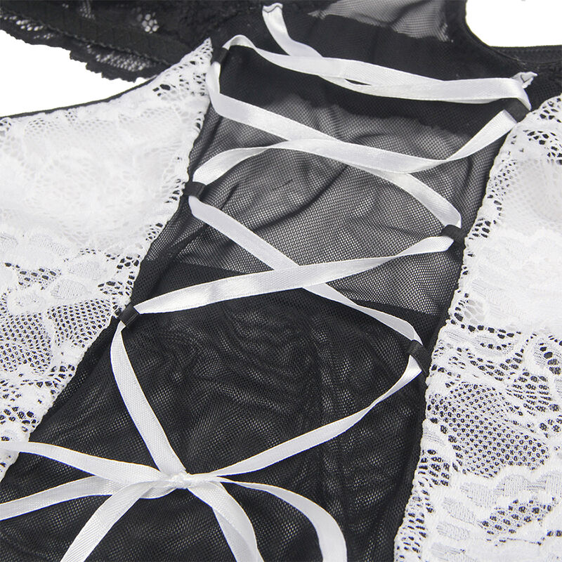 Body de soubrette avec ouverture poitrine — SUBBLIME COSTUMES