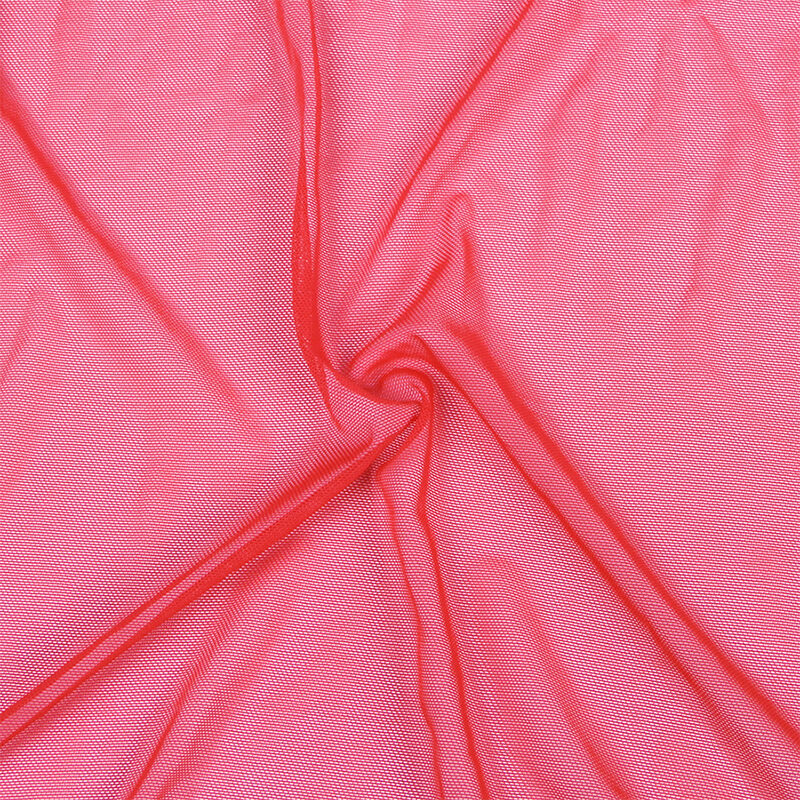 Vestido transparente de tul rojo con encaje — SUBBLIME BABYDOLLS