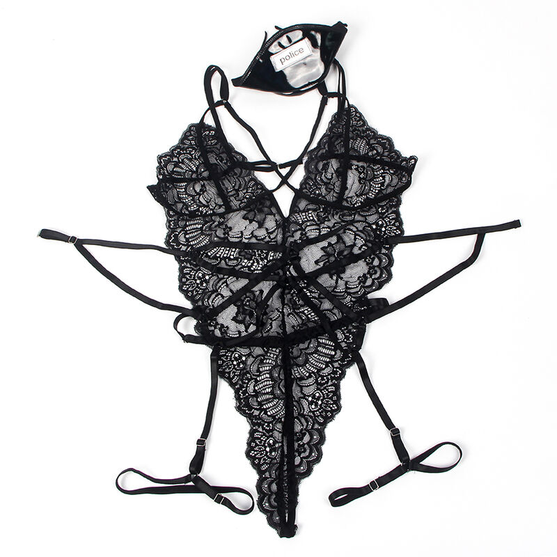 Body dentelle noir costume de police — SUBBLIME COSTUMES