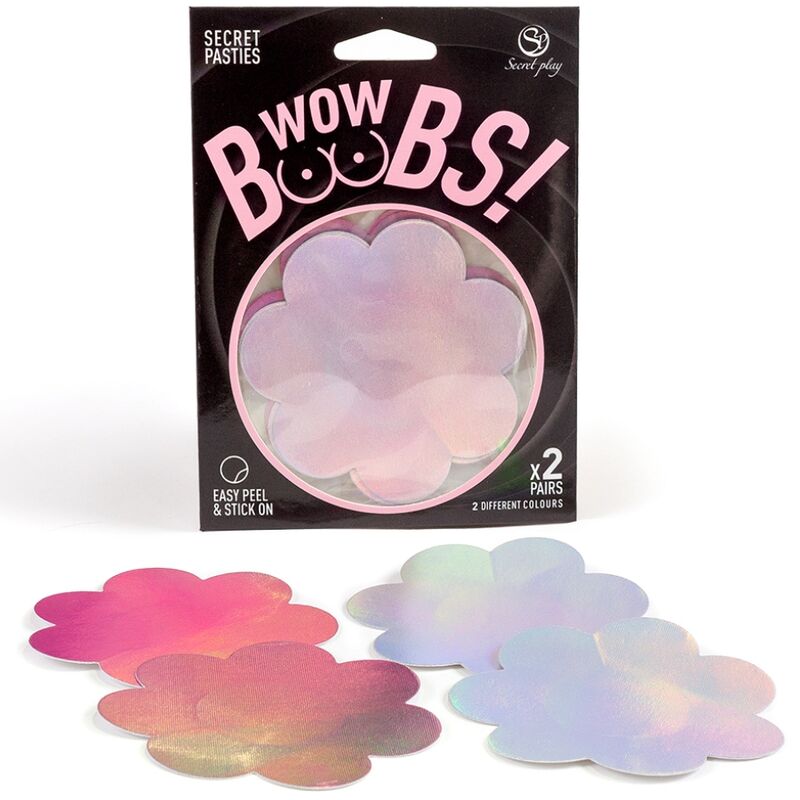 Couvre-mamelons fleuris holographiques — SECRETPLAY 100% FETISH