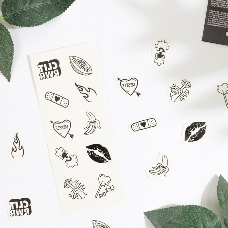 Collection de 10 tatouages temporaires éphémères Candy — Secretplay