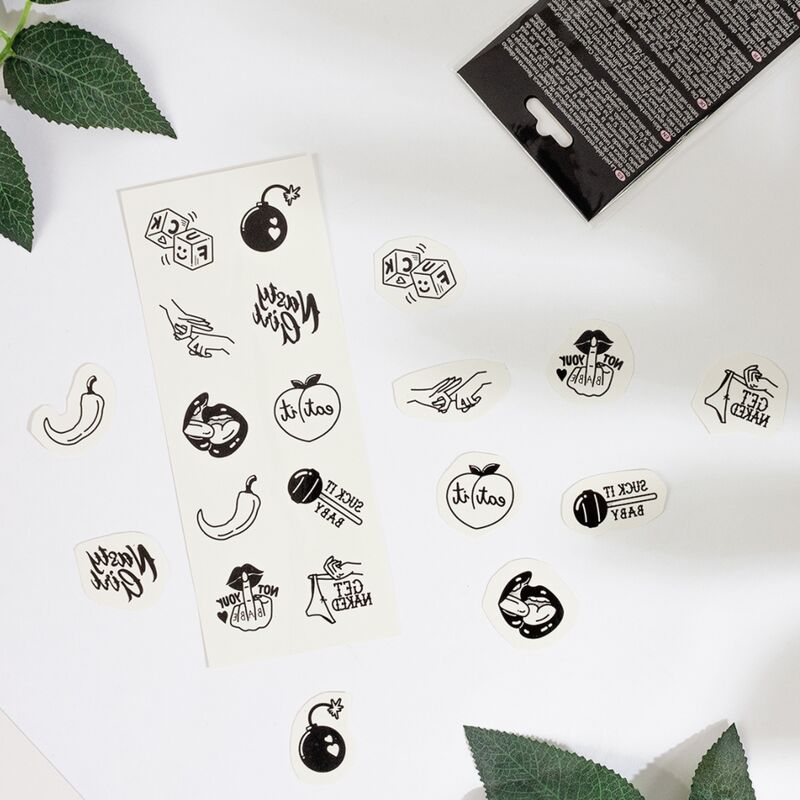 Lot de 10 tatouages temporaires Spicy — SECRETPLAY