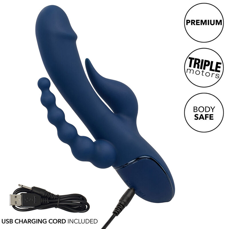 Vibrateur triple plaisir rechargeable — CALEXOTICS