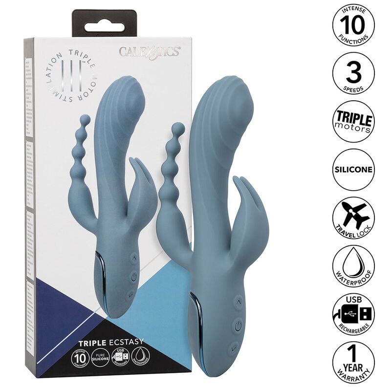 Masseur triple action vibrant et pulsant — CALEXOTICS