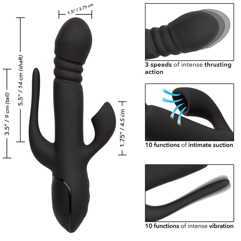 Vibrateur triple action euphorie noire — CALEXOTICS