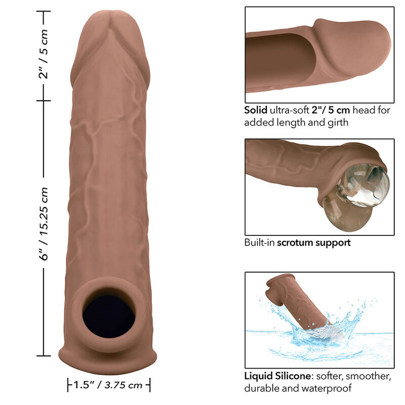 Extension Performance Maxx Life-Like 8 cm peau marron — CALEXOTICS