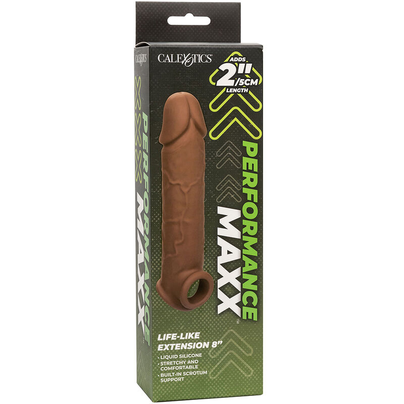 Extension Performance Maxx Life-Like 8 cm peau marron — CALEXOTICS