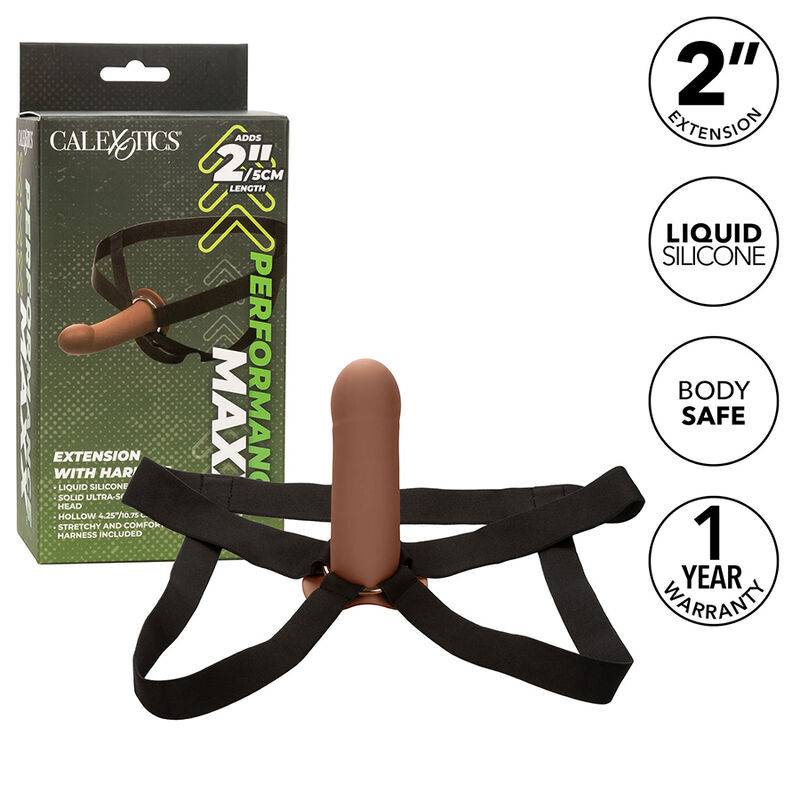 Extension de plaisir Performance Maxx avec harnais teinte naturelle — CALEXOTICS