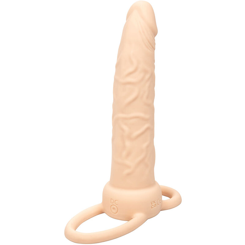 Double pénétrateur vibrant rechargeable Performance Maxx teint clair — Calexotics