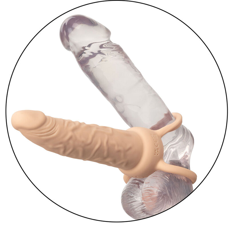 Double pénétrateur vibrant rechargeable Performance Maxx teint clair — Calexotics