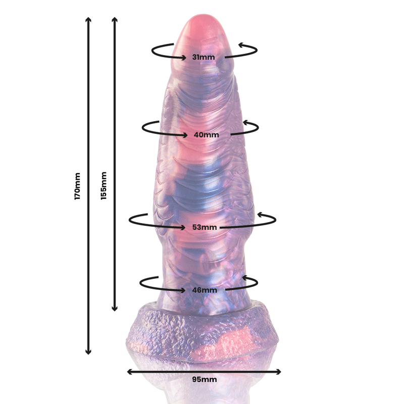 Gode médusé en silicone à diamètres progressifs — EPIC