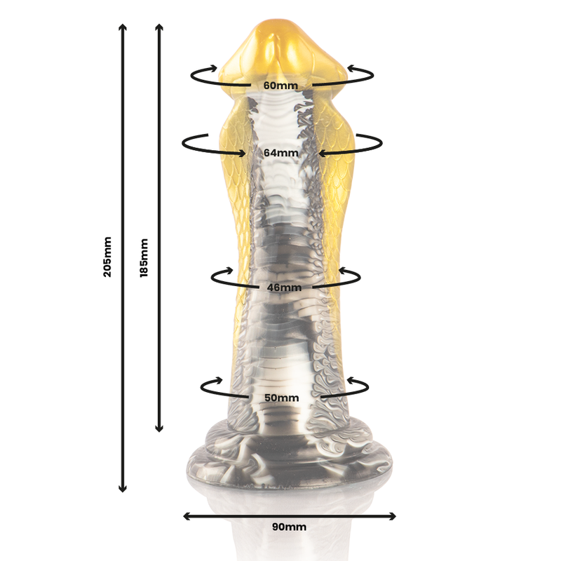 Gode mythologique Drakon en silicone jaune — EPIC