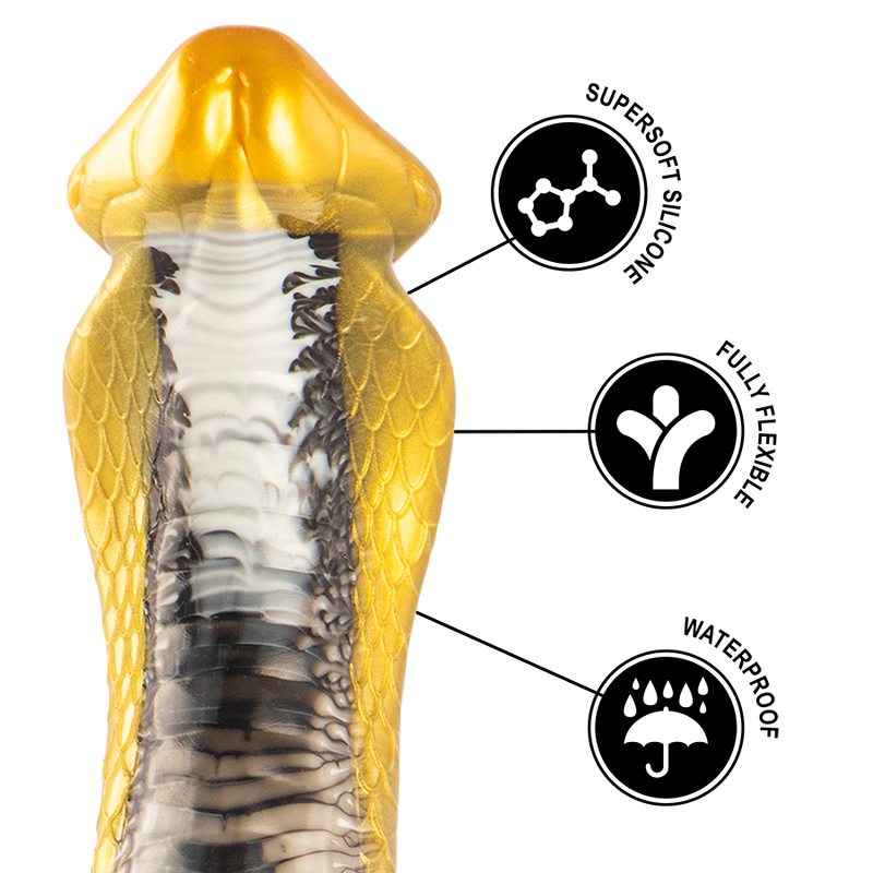 Gode mythologique Drakon en silicone jaune — EPIC