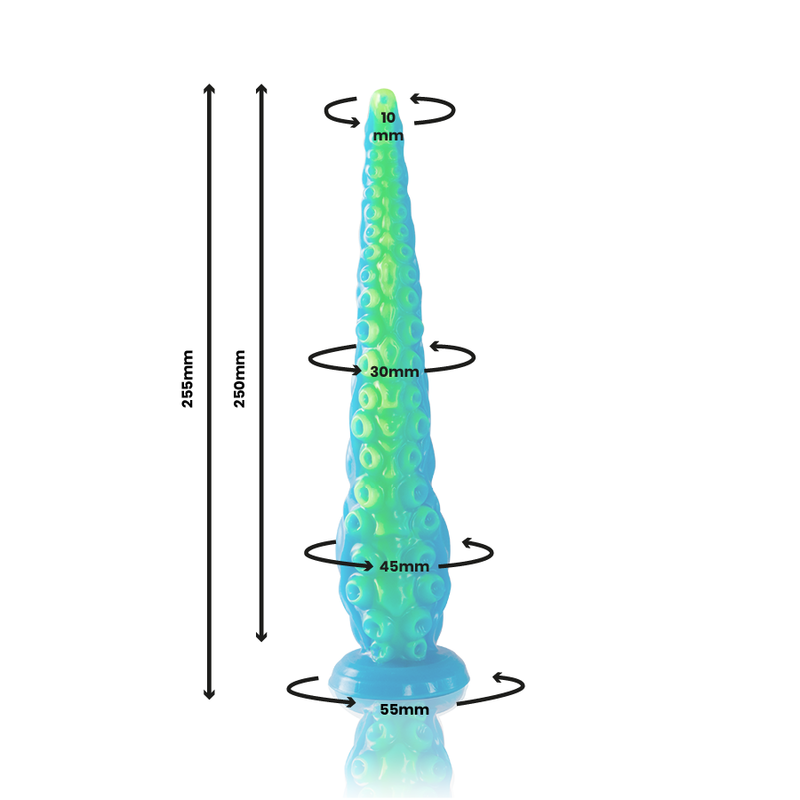 Godemichet tentacule fin fluorescent Scylla (petite taille) — EPIC