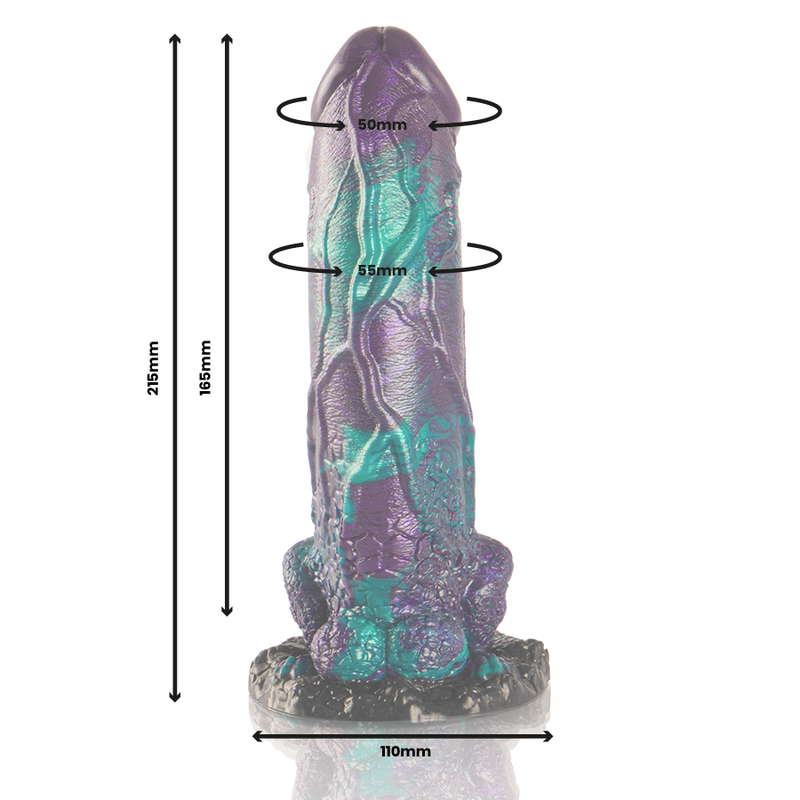 Godemichet Basilic double plaisir écaillé grande taille — EPIC