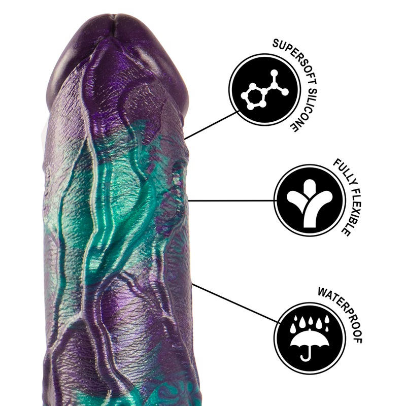 Godemichet Basilic double plaisir écaillé grande taille — EPIC