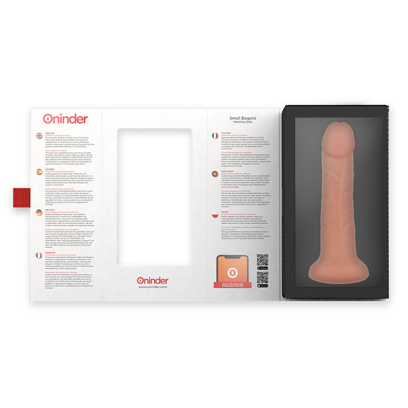 Petit gode vibrant connecté Bogotá 9 vitesses 17,5 cm — ONINDER