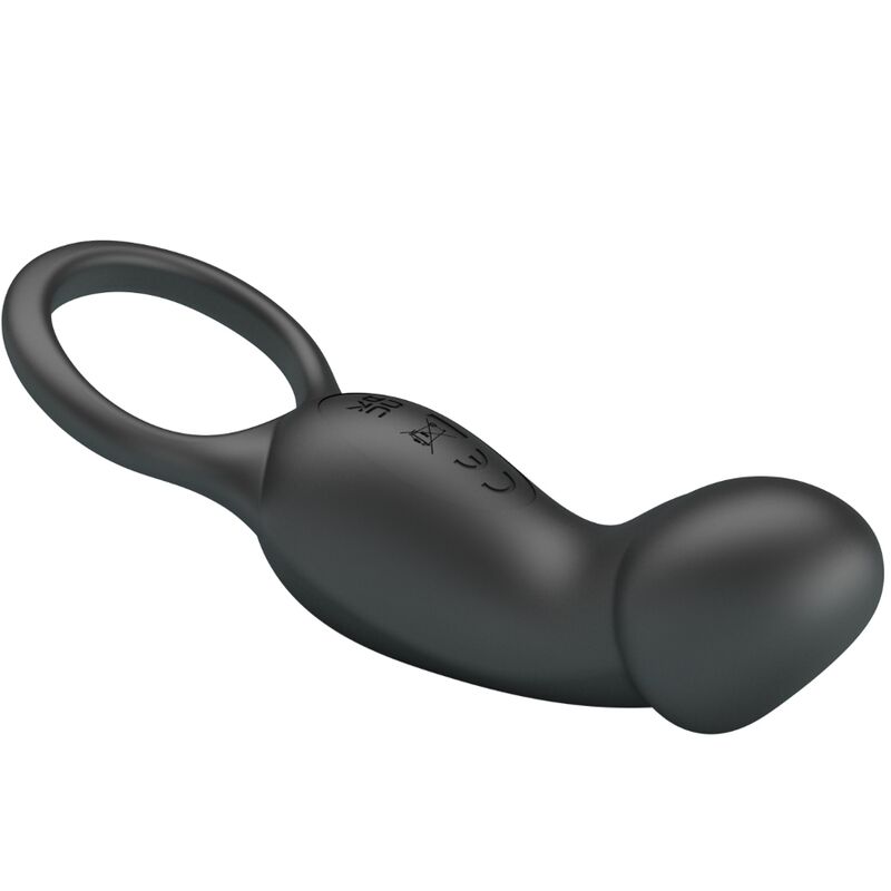 Anel peniano com plug anal vibratório com controle remoto — PRETTY LOVE BOTTOM